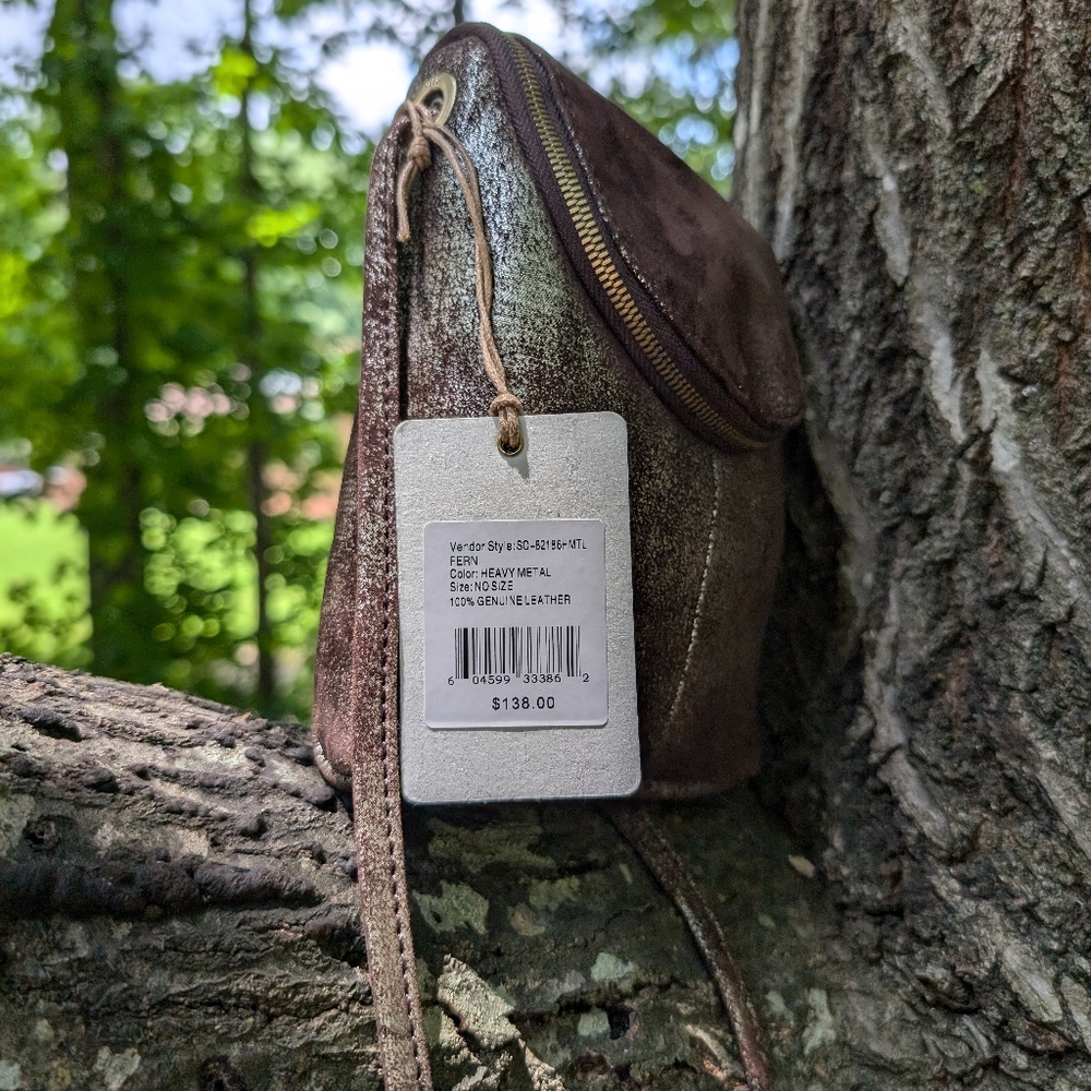 HOBO Fern Brown Metallic crossbody bag (New) - Picture 8 of 13